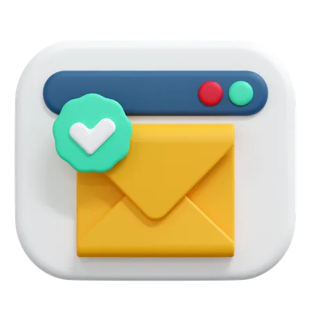 Verify Message  3D Icon