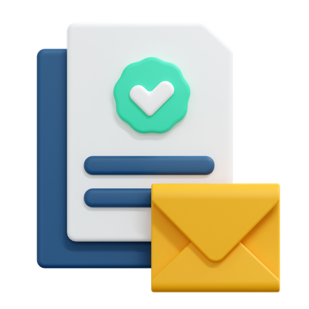 Verify Message  3D Icon