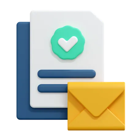 Verify Message  3D Icon