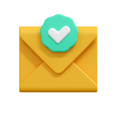 Verify Message  3D Icon