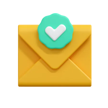 Verify Message  3D Icon