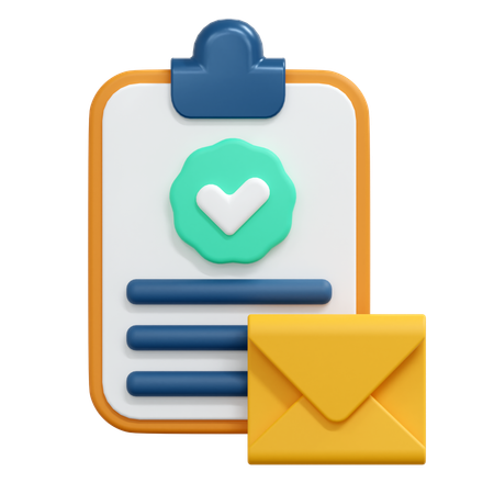 Verify Message  3D Icon