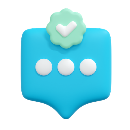 Verify message  3D Icon