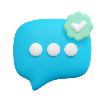 Verify message  3D Icon