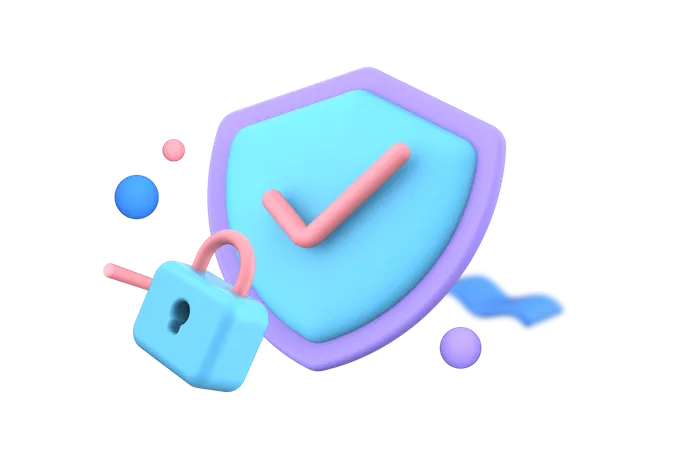 Verify Security  3D Illustration