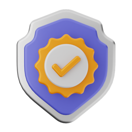 Verify Shield Protection  3D Icon