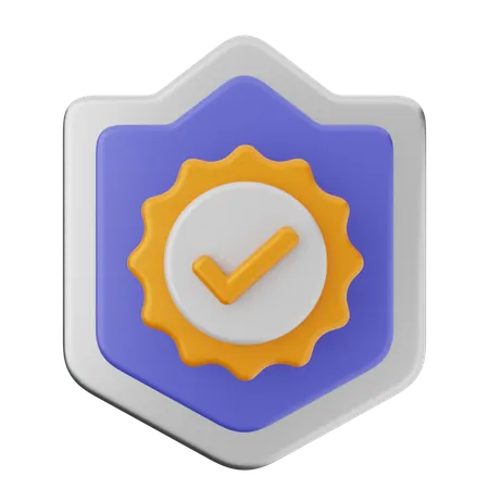 Verify Shield Protection  3D Icon