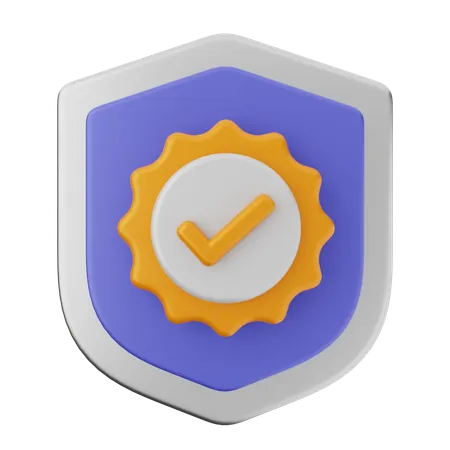 Verify Shield Protection  3D Icon