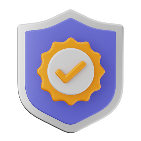 Verify Shield Protection  3D Icon