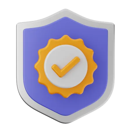 Verify Shield Protection  3D Icon