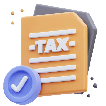 Verify Tax Paper  3D Icon