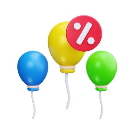 Verkauf ballon  3D Icon