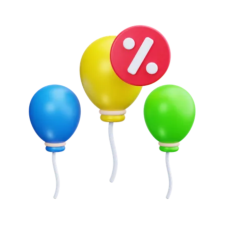 Verkauf ballon  3D Icon