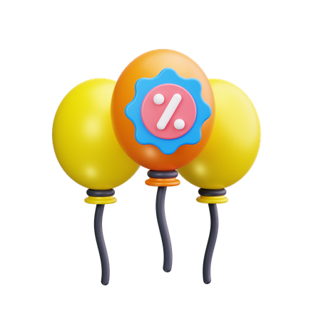 Verkauf luftballons  3D Icon