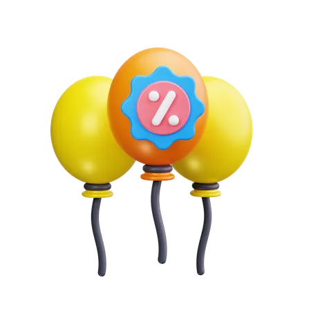 Verkauf luftballons  3D Icon