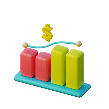 Verkaufswachstumsdiagramm  3D Illustration