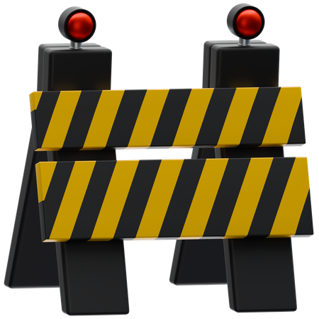 Verkehrsbarriere  3D Icon