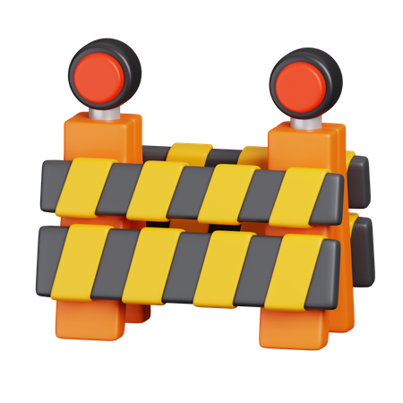 Verkehrsbarriere  3D Icon