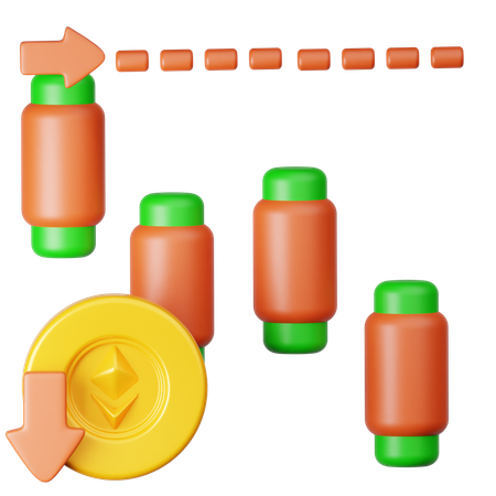 Verlust beim Ethereum-Handel  3D Icon