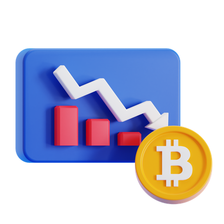 Verlust von Kryptowährungen  3D Icon