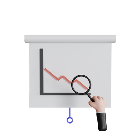 Verlustdiagramm-Infografiken  3D Icon