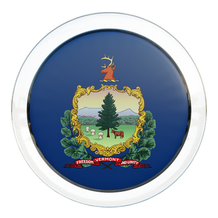 Vermont Flag  3D Illustration