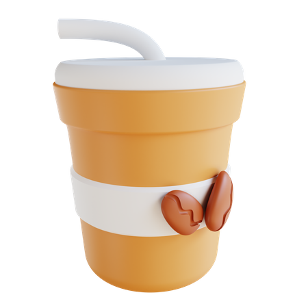 Verre à café froid  3D Icon