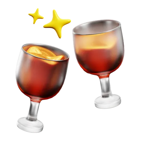 Verre de champagne  3D Icon