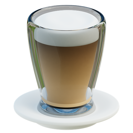 Verre à café au lait  3D Icon