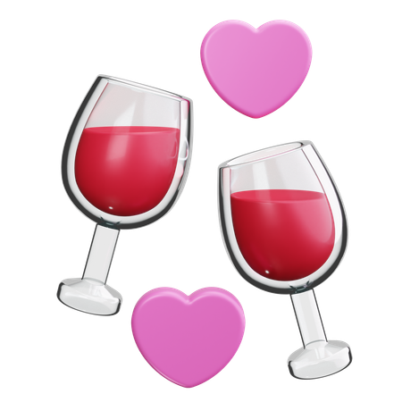 Verre de vin  3D Icon