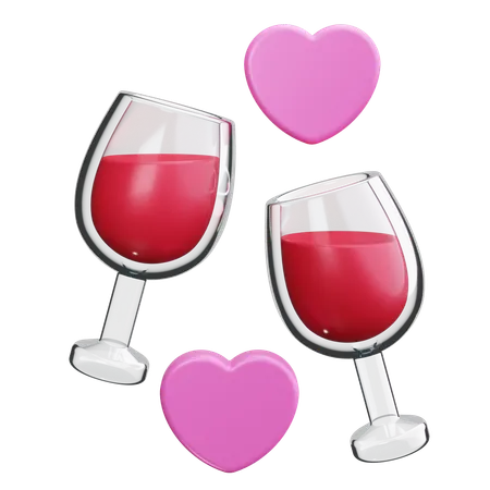 Verre de vin  3D Icon