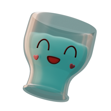 Verre de lait Emoji  3D Icon