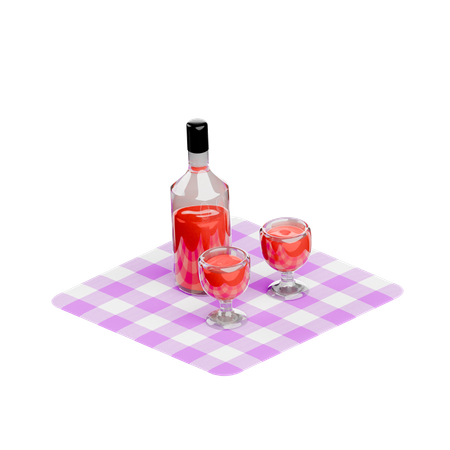Verre de vin  3D Icon