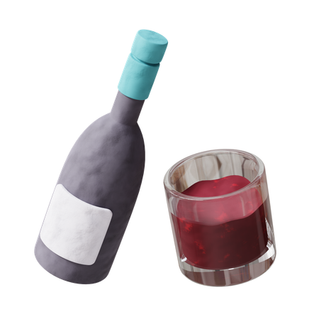 Verre de vin  3D Icon