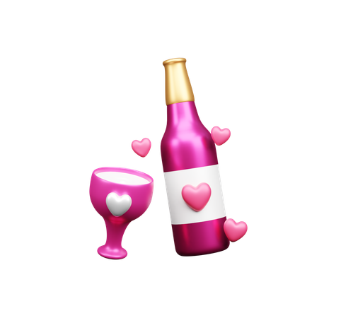 Verre de vin  3D Icon