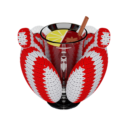 Verre de vin chaud  3D Icon