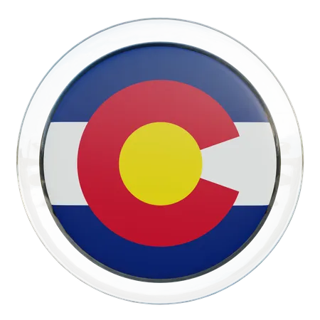 Verre drapeau du Colorado  3D Flag