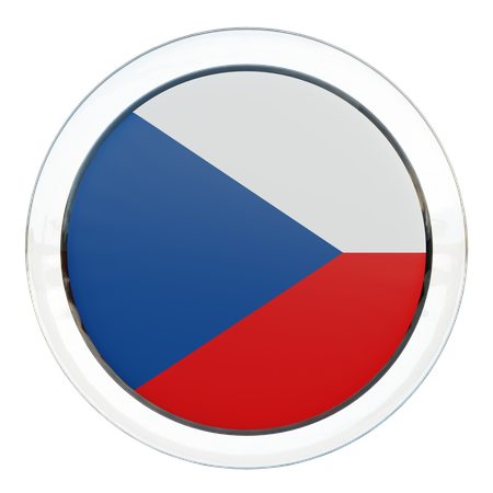 Verre Drapeau République Tchèque  3D Icon