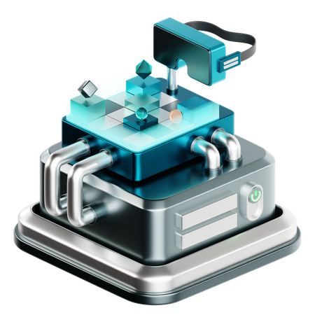 Verre VR  3D Icon