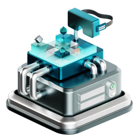 Verre VR  3D Icon