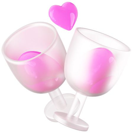 Verres à champagne  3D Icon