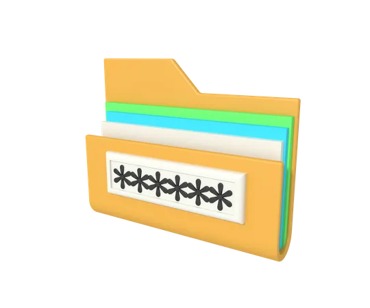 Mot de passe du dossier  3D Icon