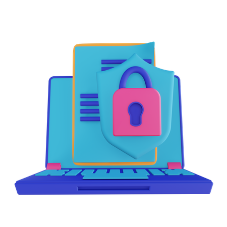 Verrouillage des données informatiques  3D Icon