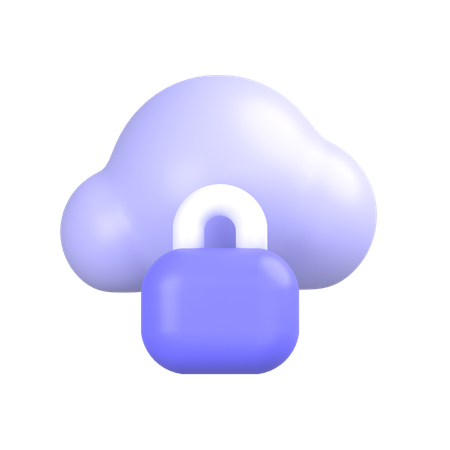 Verrouiller le nuage  3D Icon