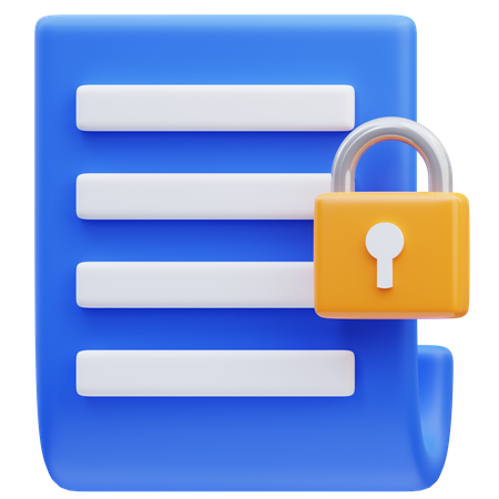Verrouiller un document  3D Icon