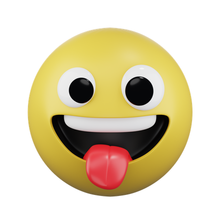 Verrücktes Gesicht  3D Icon