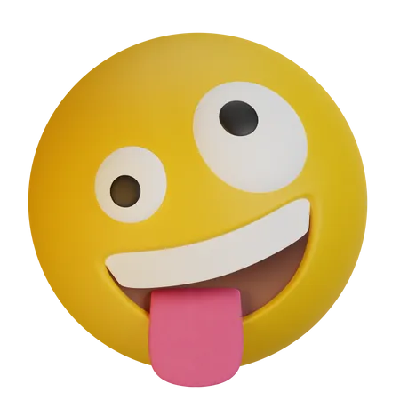Verrücktes Gesicht  3D Emoji