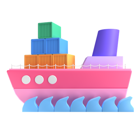 Versandfrachtcontainer  3D Icon