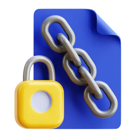 Verschlüsselte Datei  3D Icon