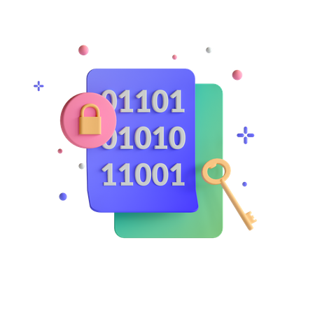 Verschlüsselungscode  3D Icon